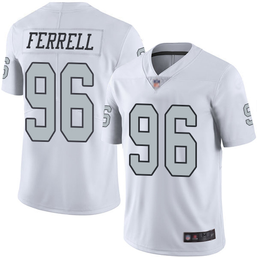 Men Oakland Raiders Limited White Clelin Ferrell Jersey NFL Football #96 Rush Vapor Untouchable Jersey->oakland raiders->NFL Jersey